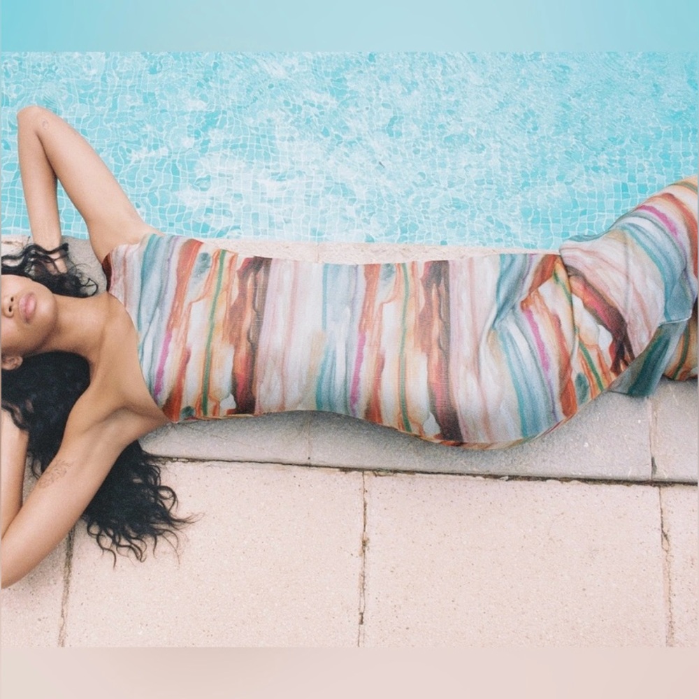 NWOT Zara Multicolor Knit Maxi Dress